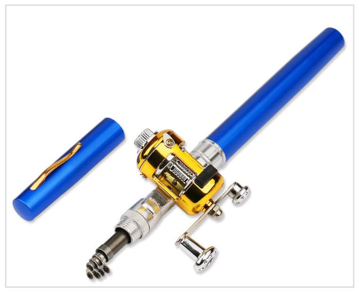Mini Pocket Telescopic Fishing Rod with Reel - Blue Force Sports