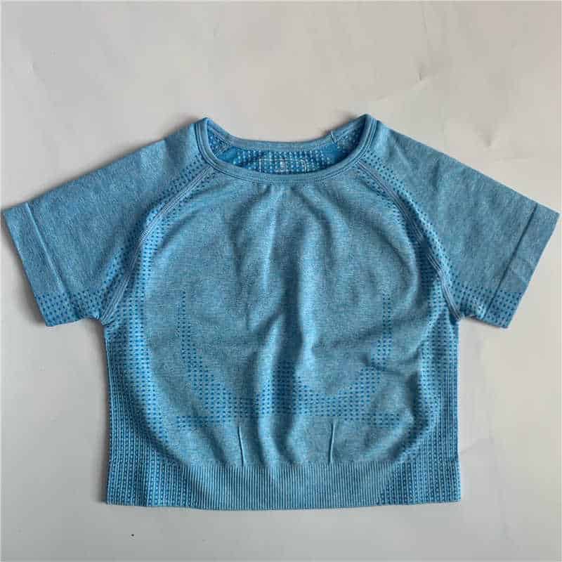 Polyester / Nylon Women's Crop Top - Blue Force Sports
