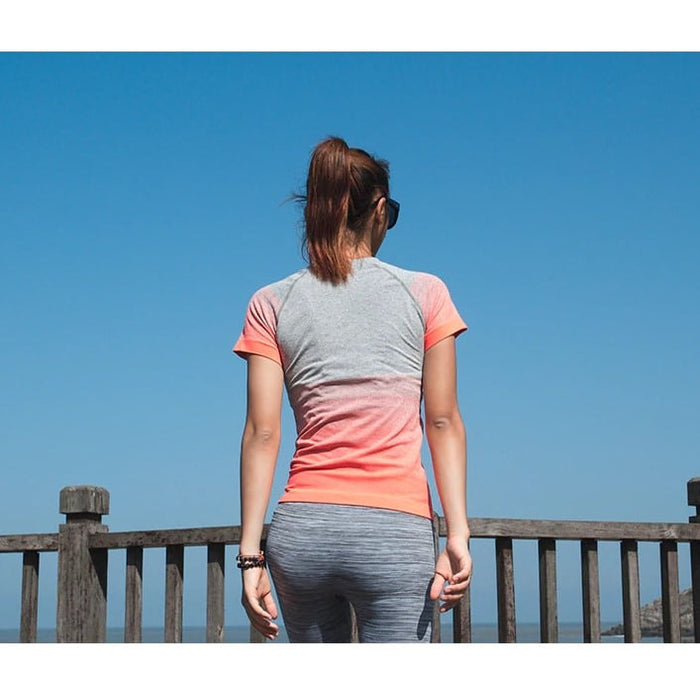 Women's Gradient Style Sports T-Shirt - Blue Force Sports
