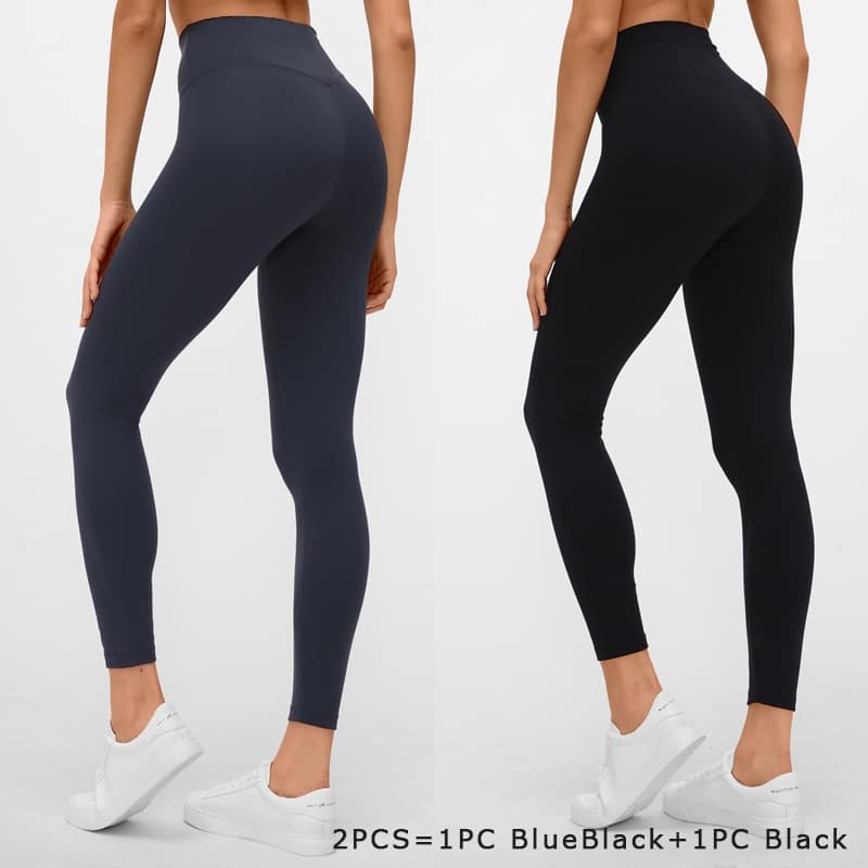 Women's Solid Color Yoga Leggings - Blue Force Sports