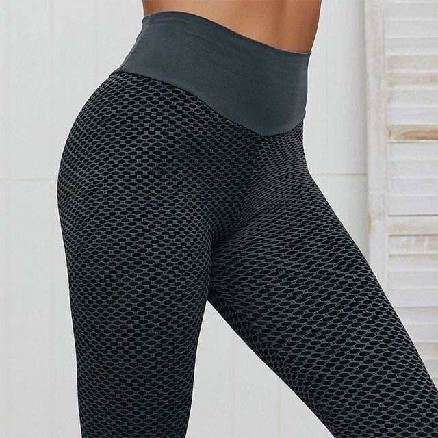 Elastic Waist Sports Leggings - Blue Force Sports