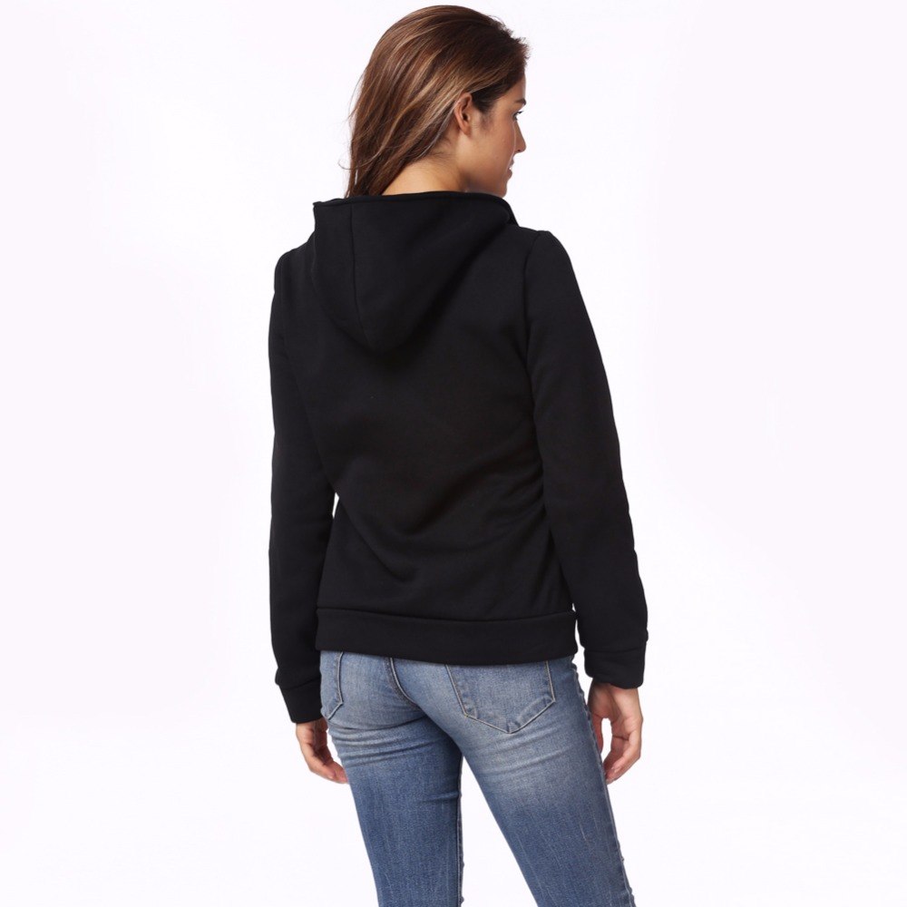 Women's Long Sleeve Sport Hoodie with Zipper - Blue Force Sports