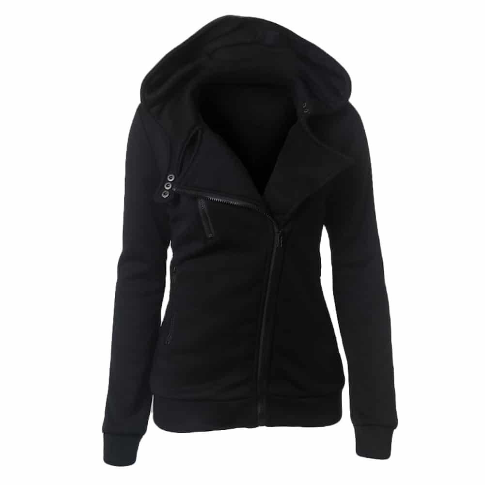 Women's Long Sleeve Sport Hoodie with Zipper - Blue Force Sports