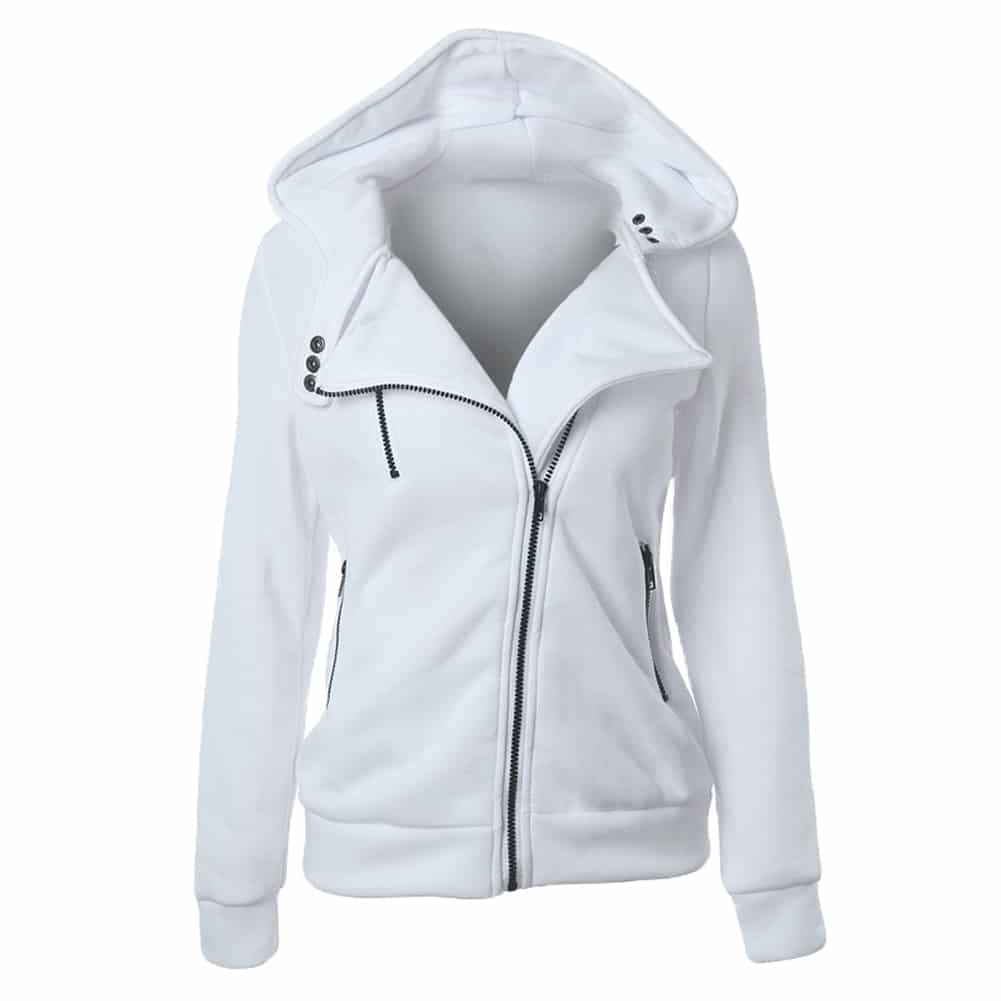 Women's Long Sleeve Sport Hoodie with Zipper - Blue Force Sports