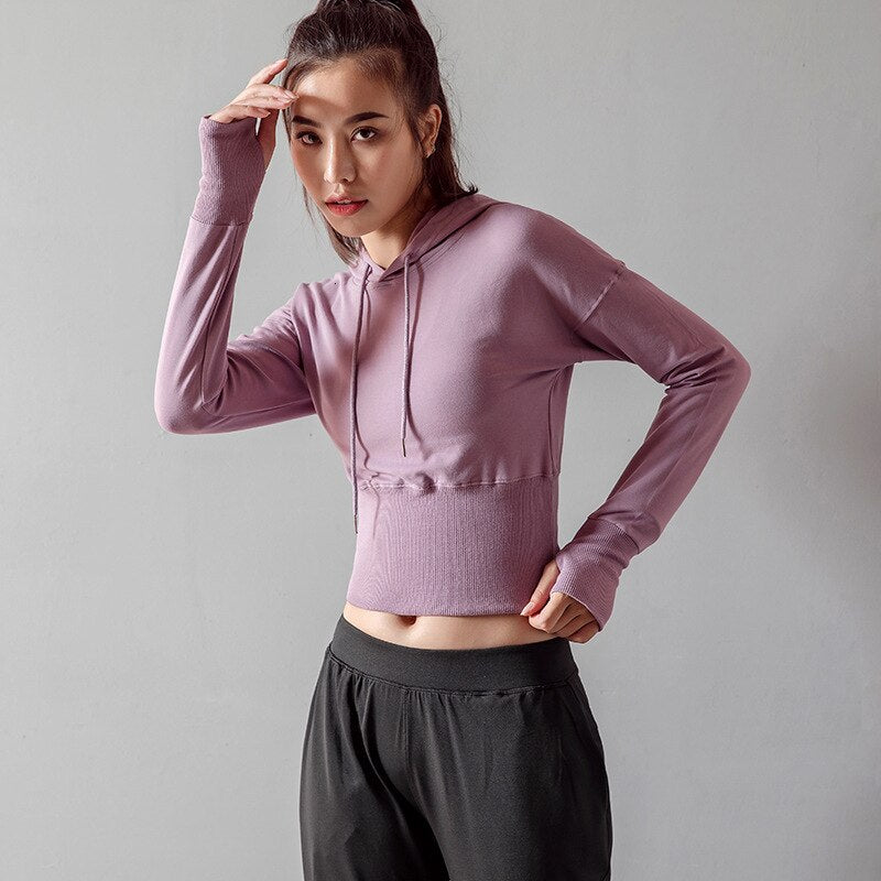 Women's Tummy Control Sports Hoodie - Blue Force Sports