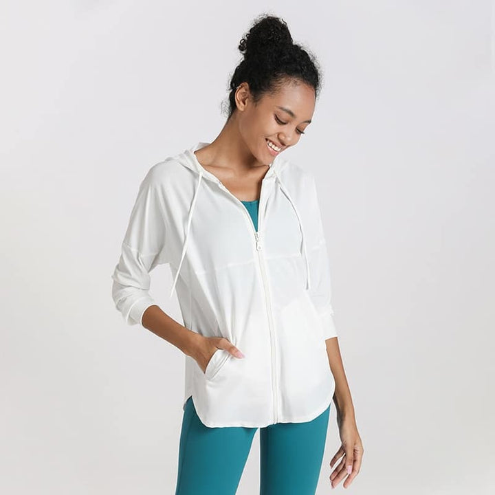 Women's Pastel Color Hooded Sports Jacket - Blue Force Sports