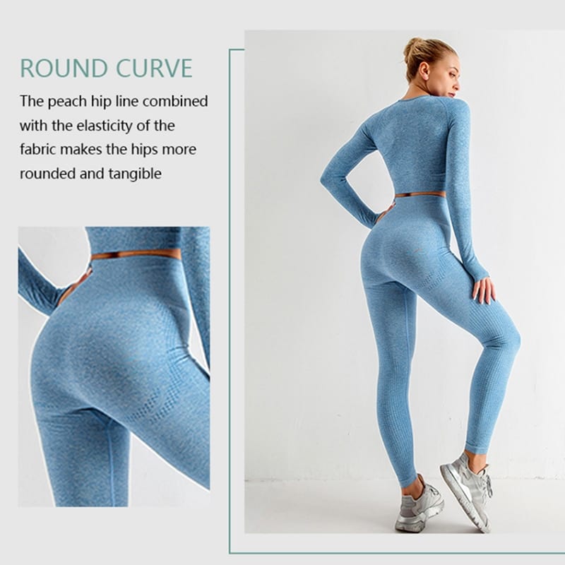 Women's Plain Yoga Set - Blue Force Sports