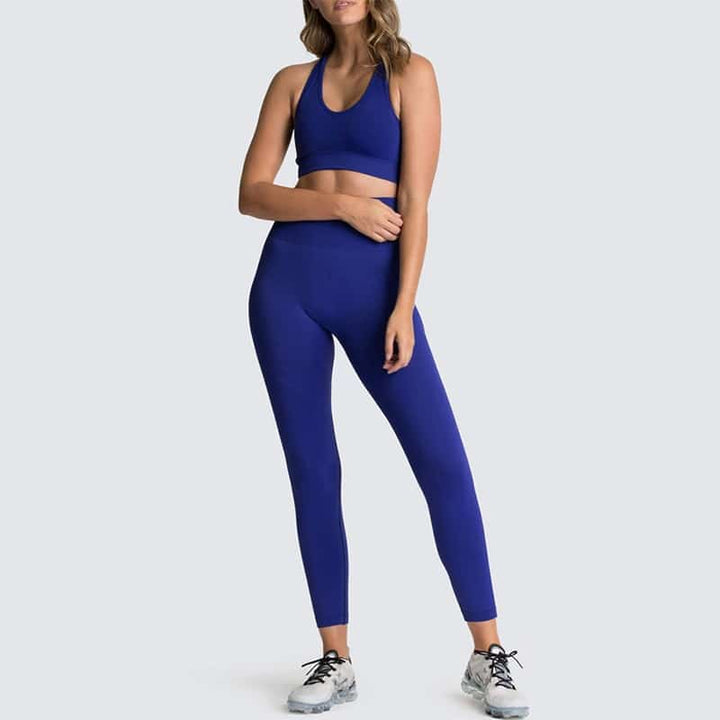 Women's Yoga Seamless Sportswear Set - Blue Force Sports