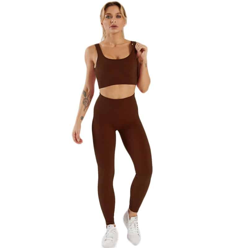 Seamless Yoga 2 pcs Set for Women - Blue Force Sports
