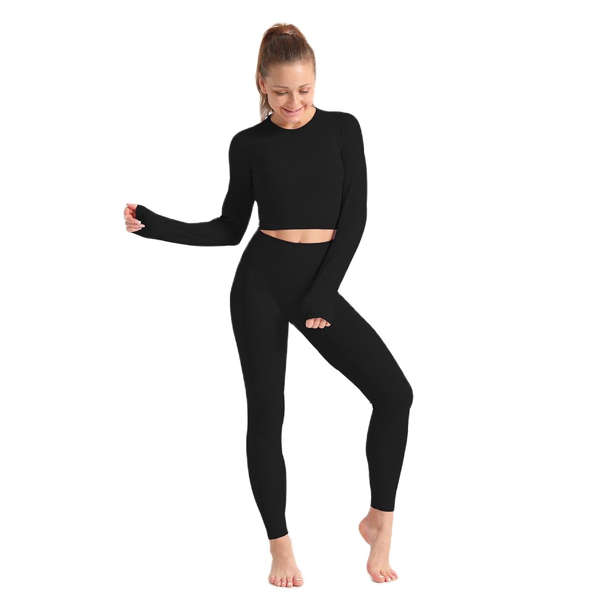 Women's Seamless Gym Set of Clothes - Blue Force Sports