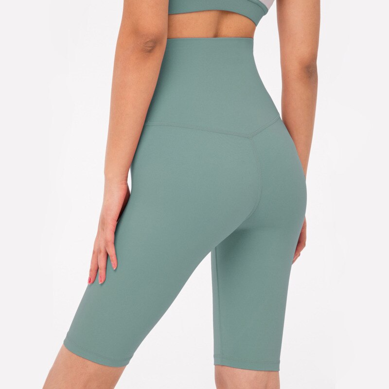 Women's Solid Color Butt Lifting Sports Shorts - Blue Force Sports