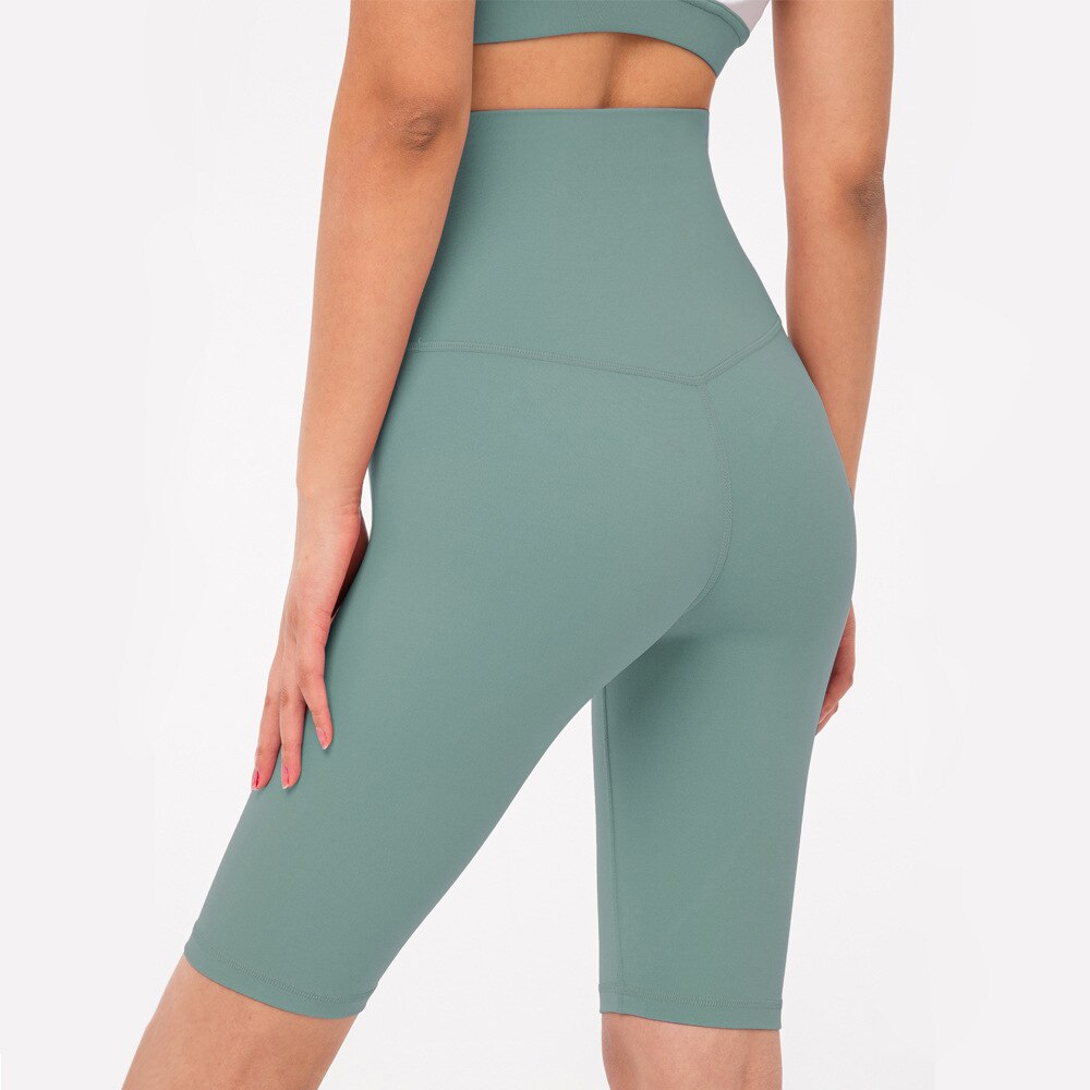 Women's Solid Color Butt Lifting Sports Shorts - Blue Force Sports