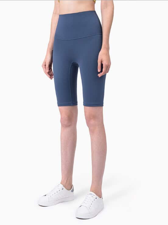 Women's Solid Color Butt Lifting Sports Shorts - Blue Force Sports