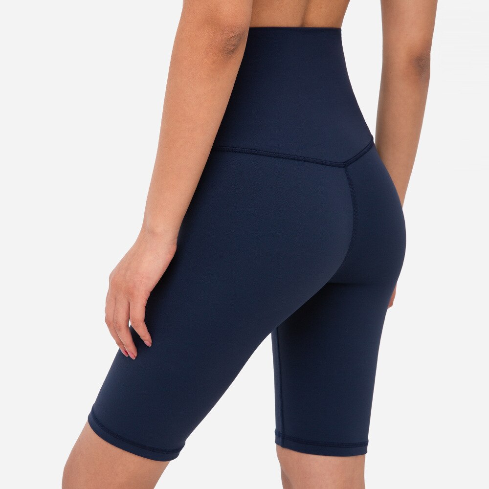 Women's Solid Color Butt Lifting Sports Shorts - Blue Force Sports