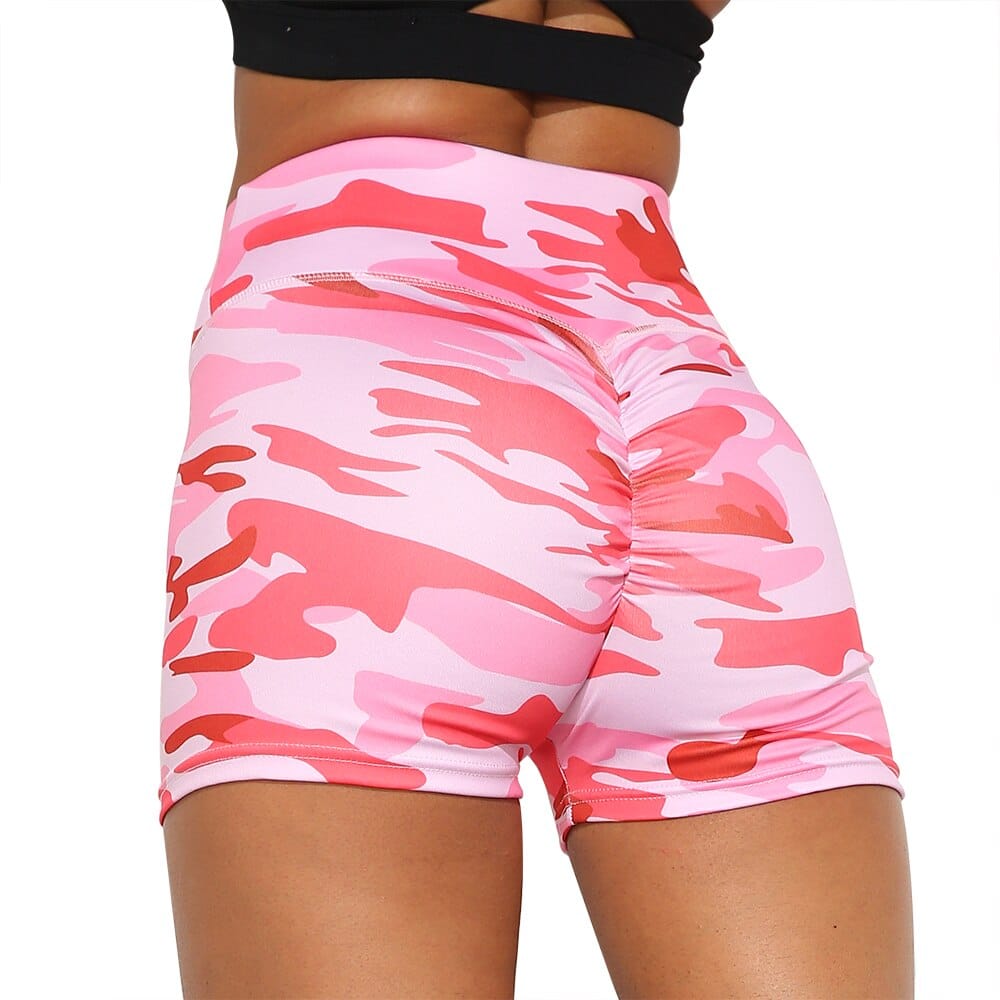 Women's Summer Athletic Camouflage Printed Shorts for Women - Blue Force Sports
