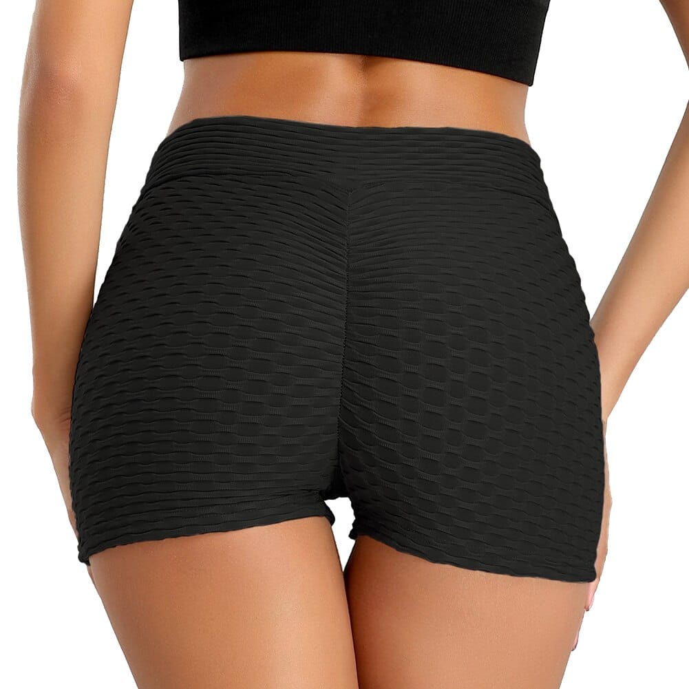 Women's High Waist Fitness Shorts - Blue Force Sports