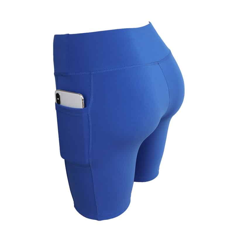 Women's Elastic Workout Shorts - Blue Force Sports