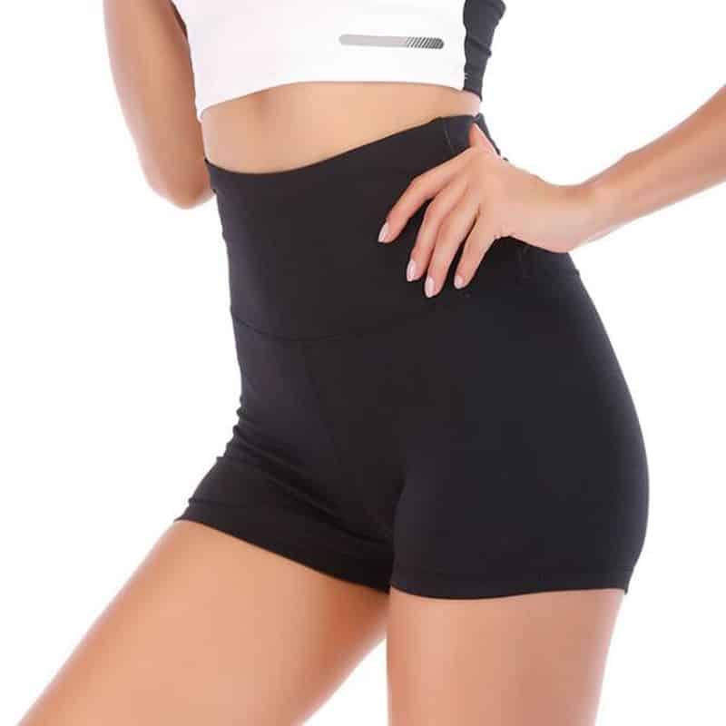 Crossed Straps Bandage High Waist Women's Sport Shorts - Blue Force Sports