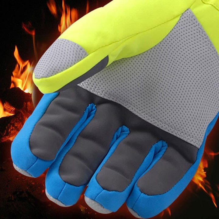 Professional Zipper Design Ski Gloves - Blue Force Sports