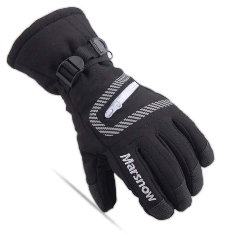 Professional Zipper Design Ski Gloves - Blue Force Sports