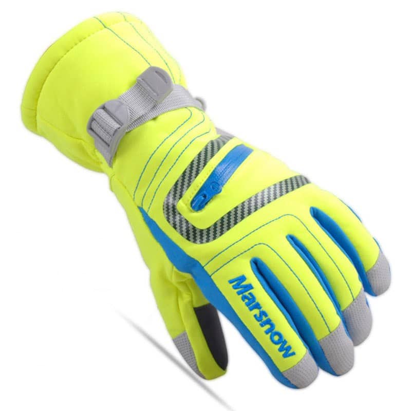 Professional Zipper Design Ski Gloves - Blue Force Sports