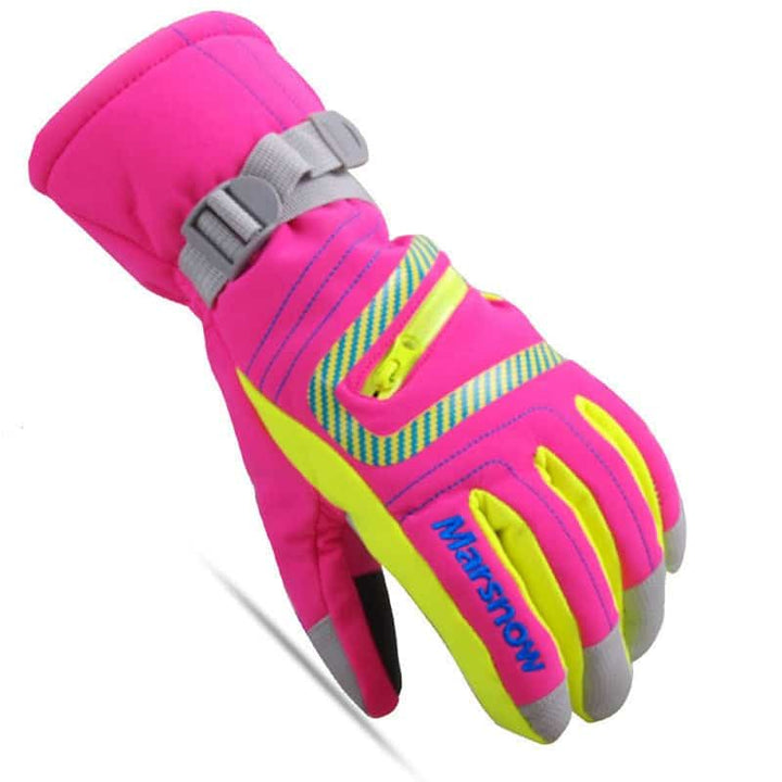 Professional Zipper Design Ski Gloves - Blue Force Sports