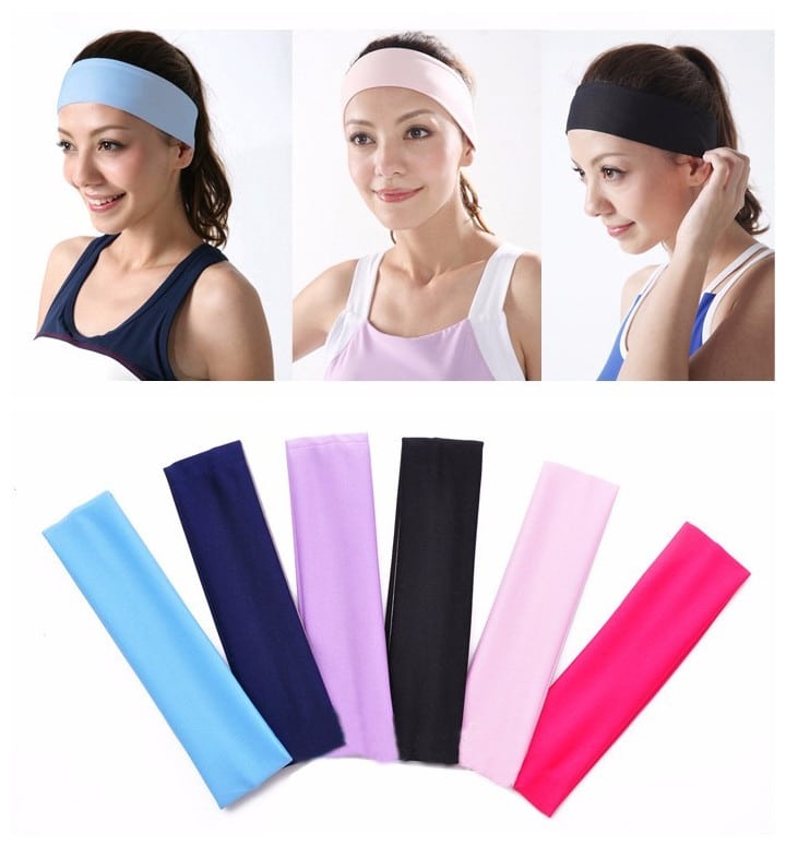 Multi-Color Sweat Absorbent Yoga Hair Bands - Blue Force Sports