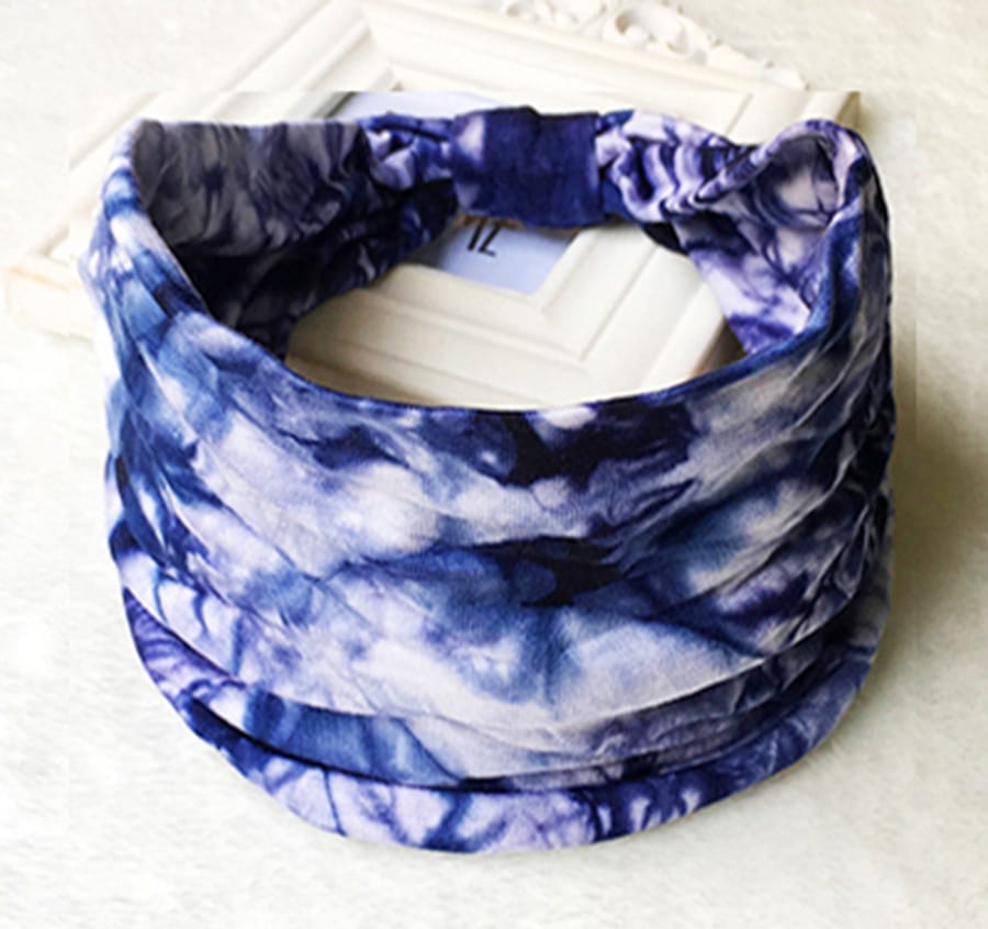 Women's Wide Cotton Sport Headband - Blue Force Sports