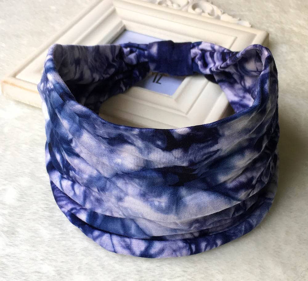 Women's Wide Cotton Sport Headband - Blue Force Sports