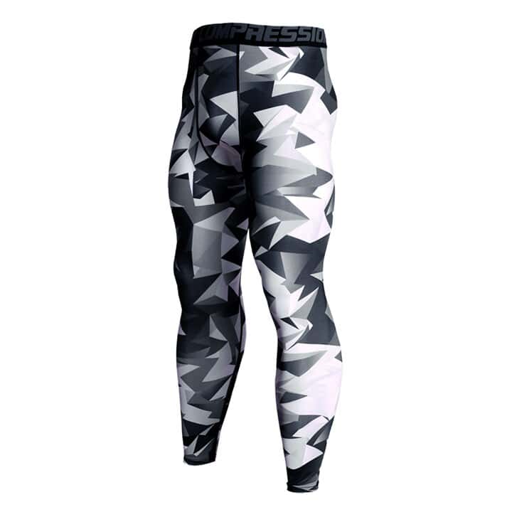 Gradient Printed Sports Men's Leggings - Blue Force Sports