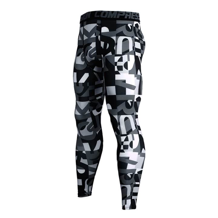 Gradient Printed Sports Men's Leggings - Blue Force Sports