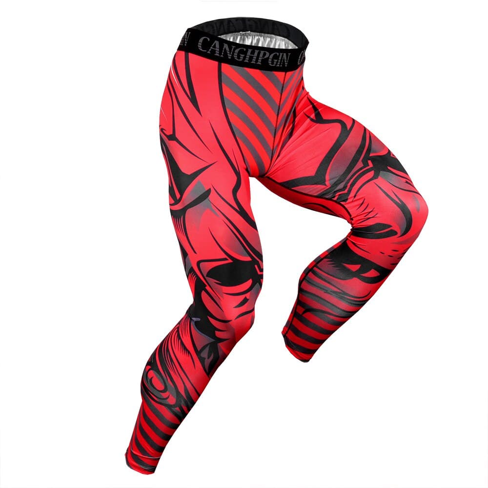 Men's Quick Dry Compression Tights - Blue Force Sports