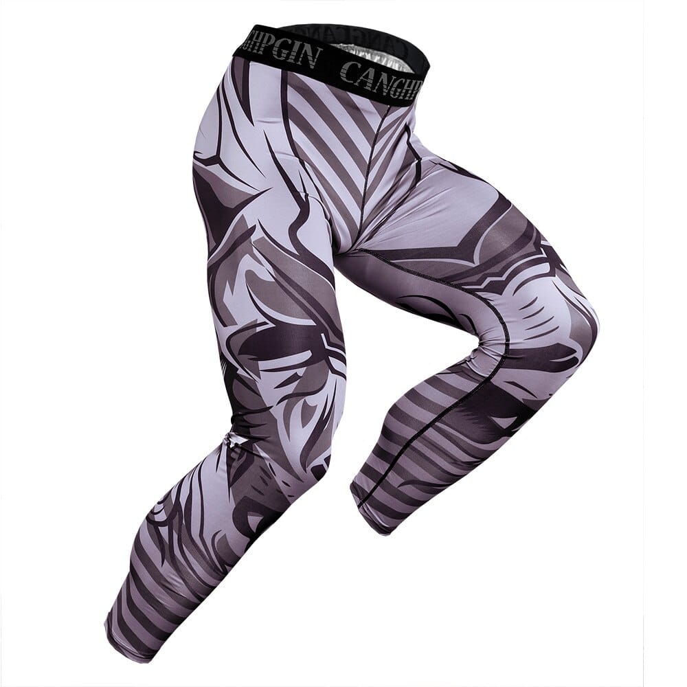 Men's Quick Dry Compression Tights - Blue Force Sports