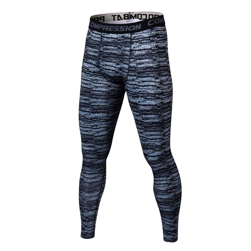Thermal Elastic Sport Men's Leggings - Blue Force Sports