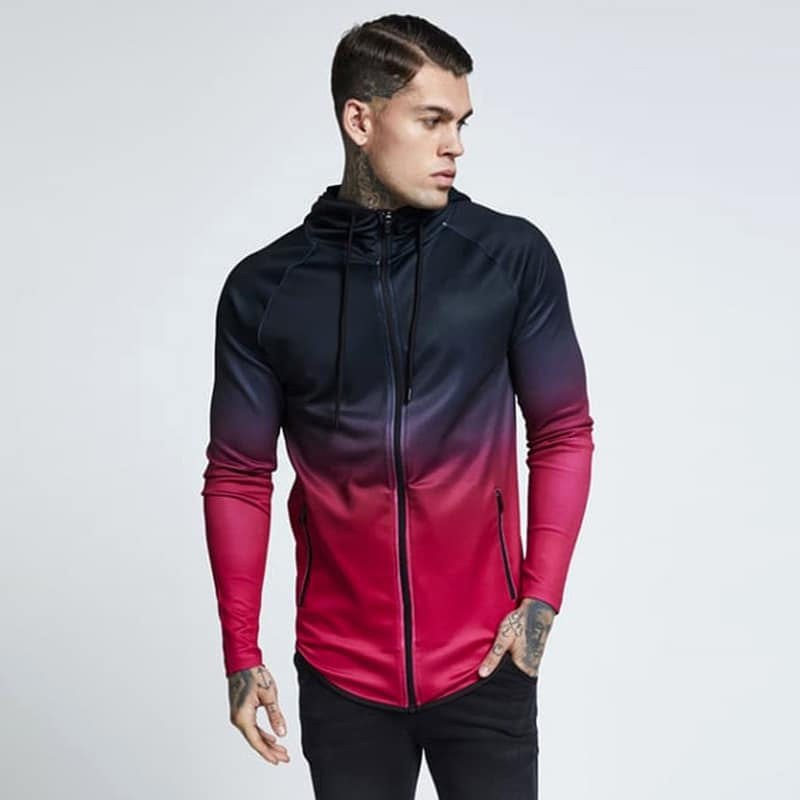 Men's Colorful Gradient Sport Hoodie - Blue Force Sports