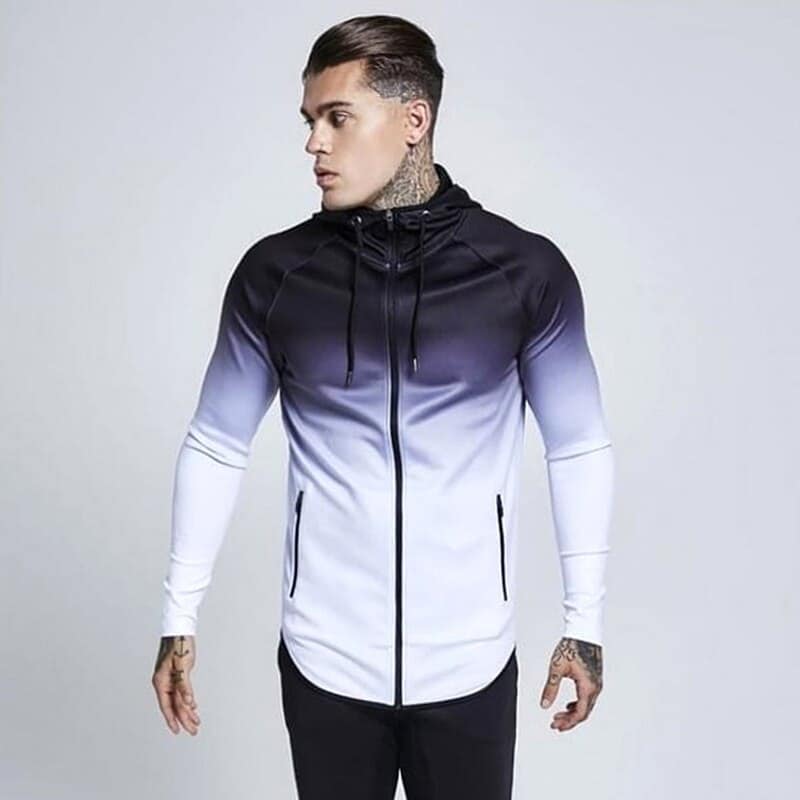 Men's Colorful Gradient Sport Hoodie - Blue Force Sports