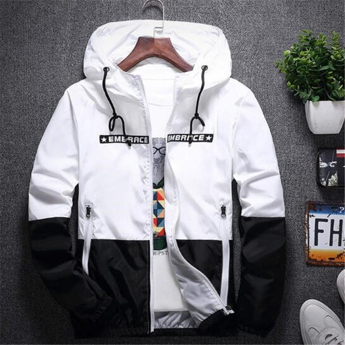 Men's Sport Embrace Printed Hooded Jacket - Blue Force Sports