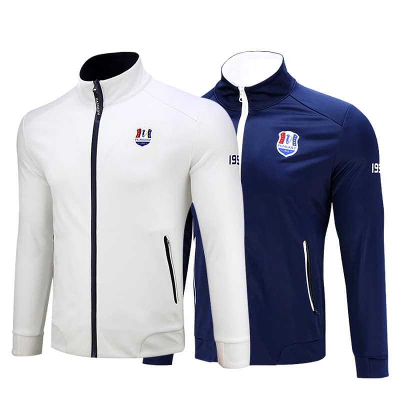 Men's Long Sleeved Golf Zipper Jacket - Blue Force Sports