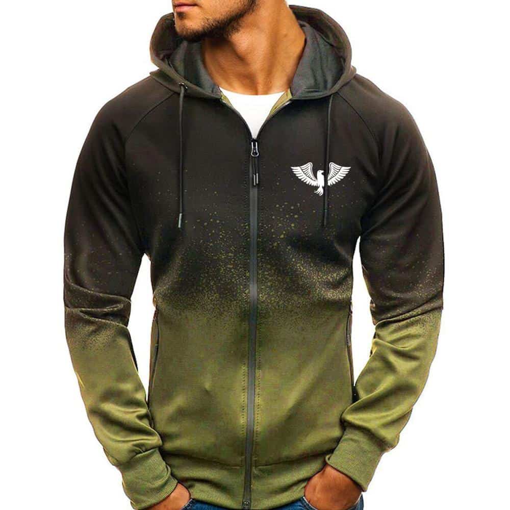 Men's Sport Gradient Hooded Jacket - Blue Force Sports