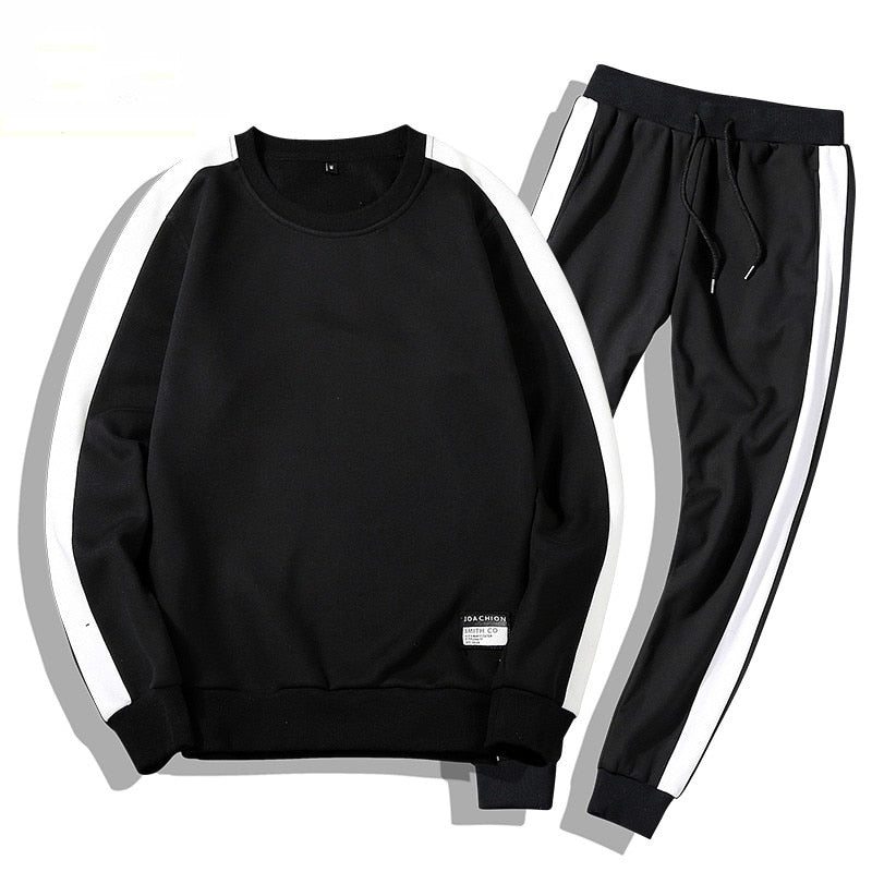 Men's Tracksuit with Stripe - Blue Force Sports