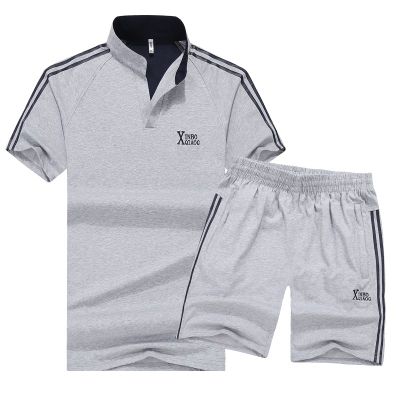 Men's Breathable Plus Size Sportswear Set - Blue Force Sports