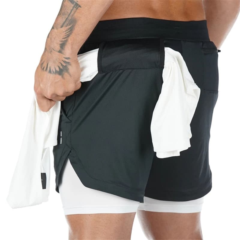 Men's Camouflage Printed Running Shorts - Blue Force Sports