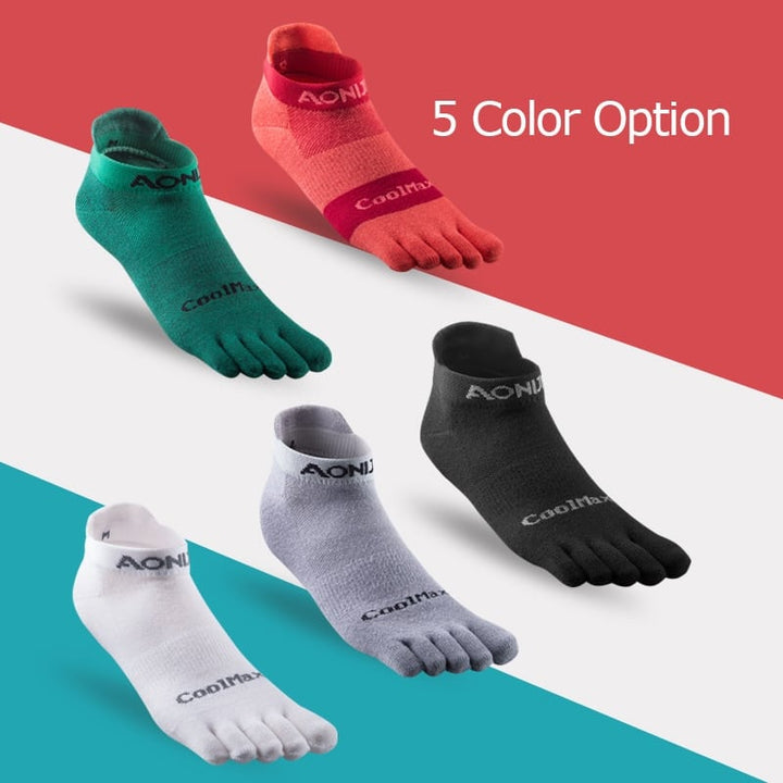 Solid Color Coolmax Athletic Toe Socks - Blue Force Sports