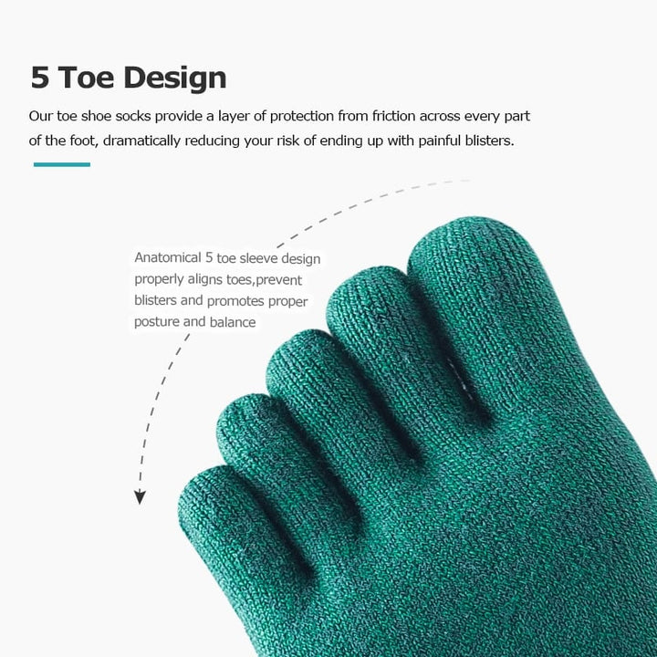Solid Color Coolmax Athletic Toe Socks - Blue Force Sports