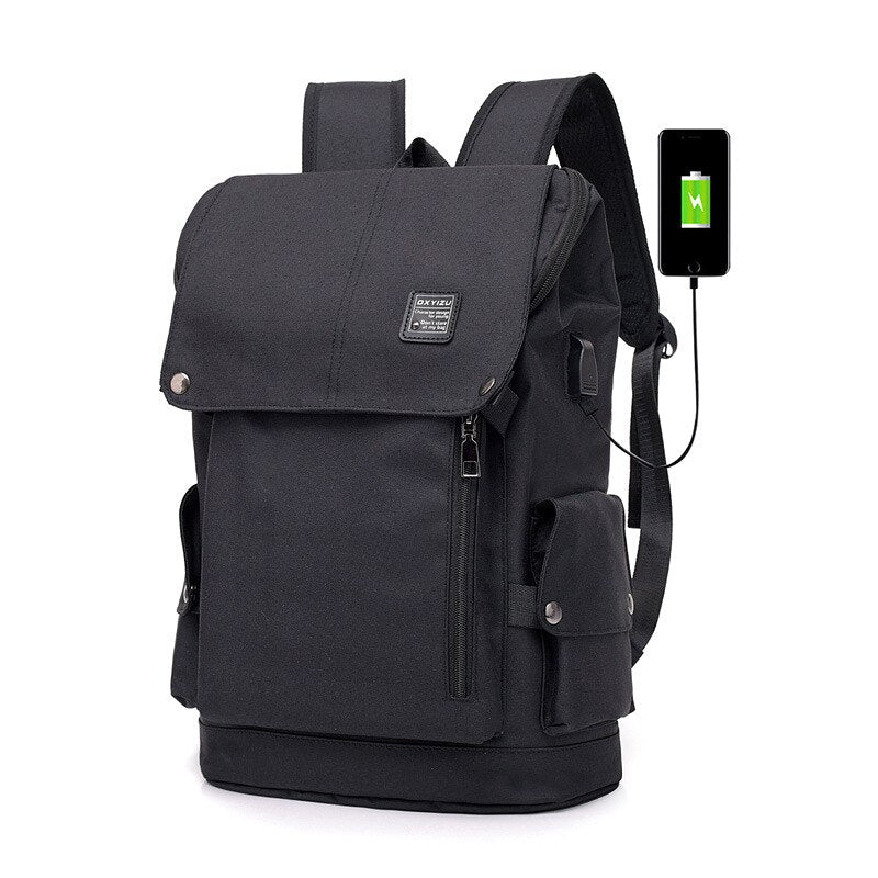 Stylish Multi-Space Men's Travel Laptop Backpack with USB - Blue Force Sports