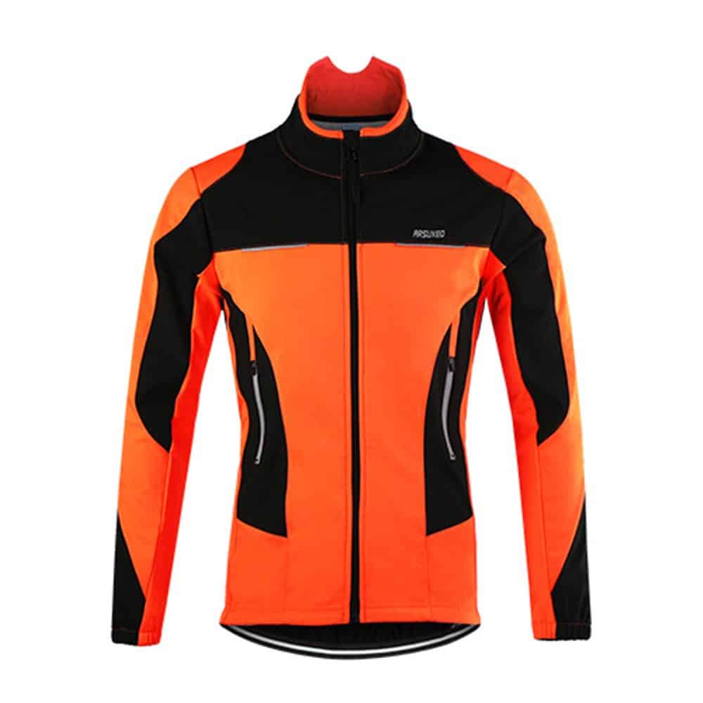 Windproof Men's Thermal Fleece Cycling Jacket - Blue Force Sports