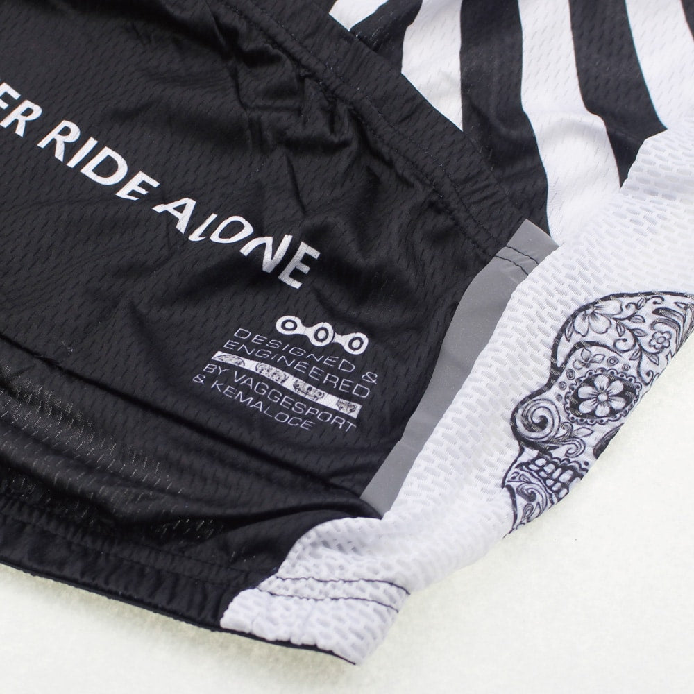 Skull Printed Quick Dry Cycling Jersey, 4 Types - Blue Force Sports