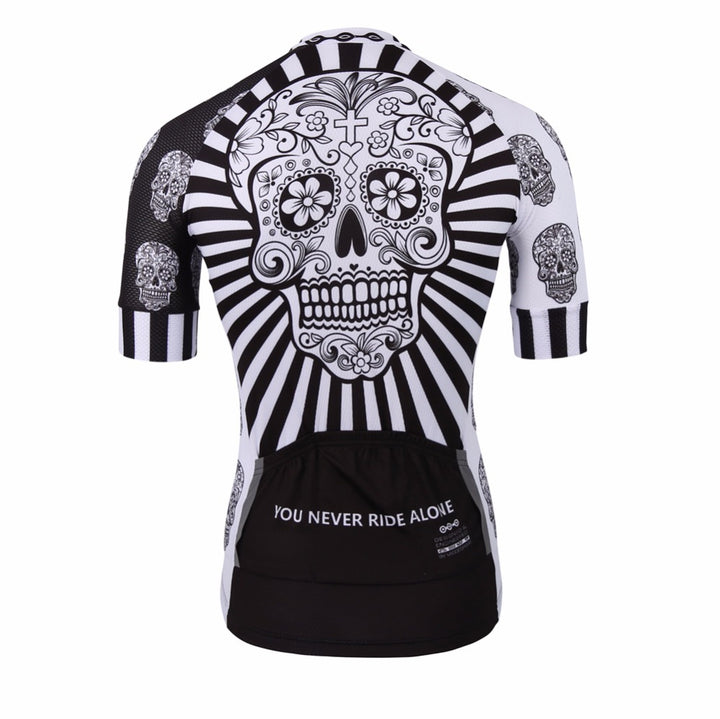 Skull Printed Quick Dry Cycling Jersey, 4 Types - Blue Force Sports