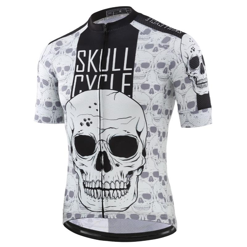 Skull Printed Quick Dry Cycling Jersey, 4 Types - Blue Force Sports