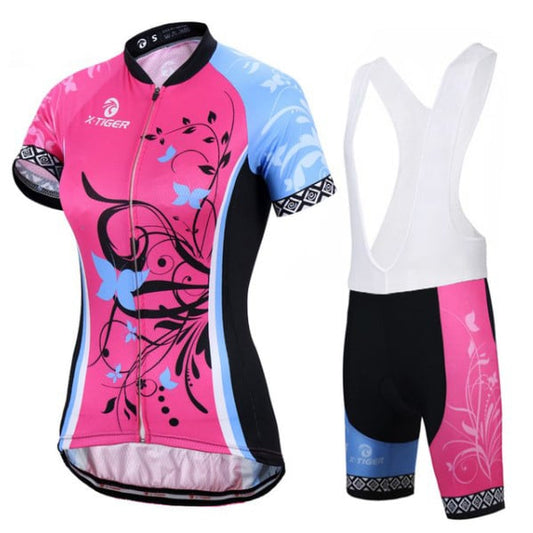 Professional Comfortable Breathable Women's Cycling Suit - Blue Force Sports